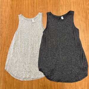 Old Navy Women's Soft-spun tank top set - Light Gray & Dark Gray